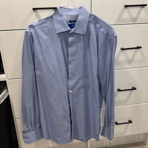 Egara Blue Gingham Dress Shirt